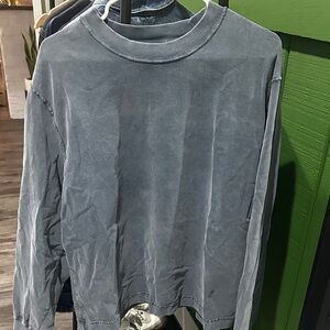 Abercrombie Men’s Long Sleeve Vintage Faded CroppedCasual Shirt